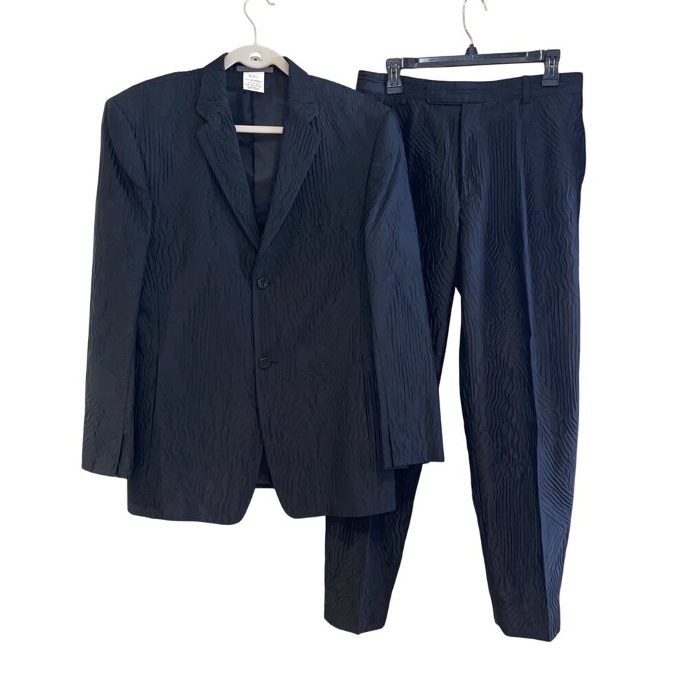 Masatomo Vintage Mens Pants Suit Size Medium Black Rare Pockets Casual